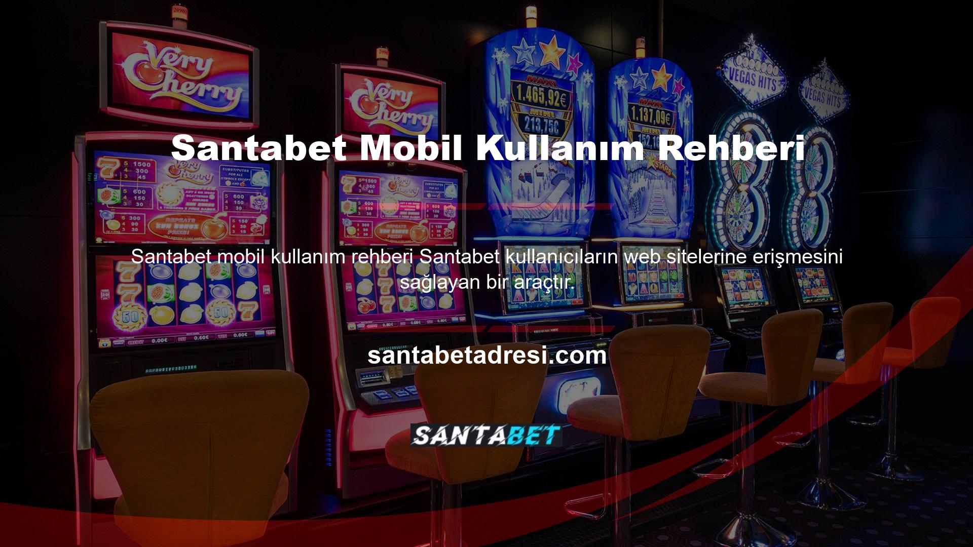 Sitenin ana sayfasındaki casino bölümünde Santabet slotları bulunmaktadır